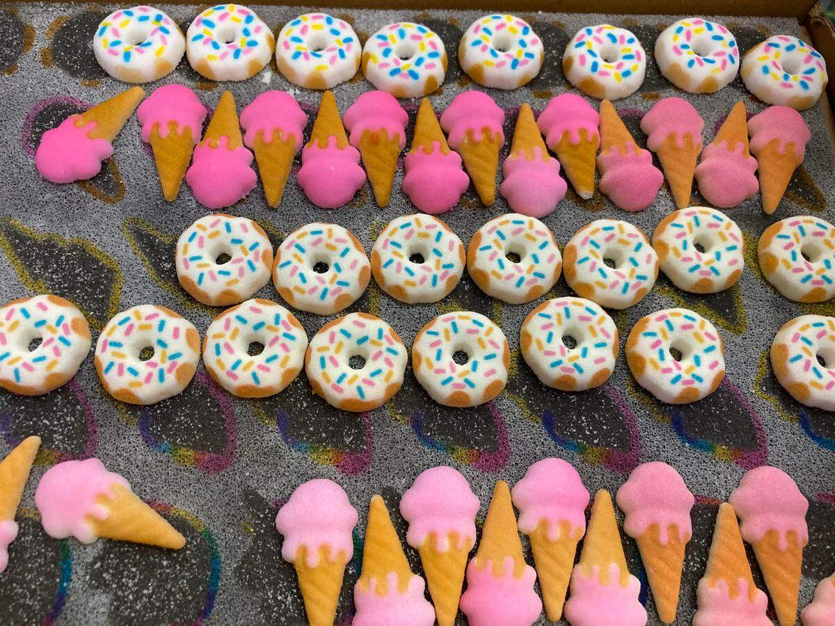 Sugar toppings for cakes and cupcakes at AJ’s Cake & Candy Supply in Warner Robins.