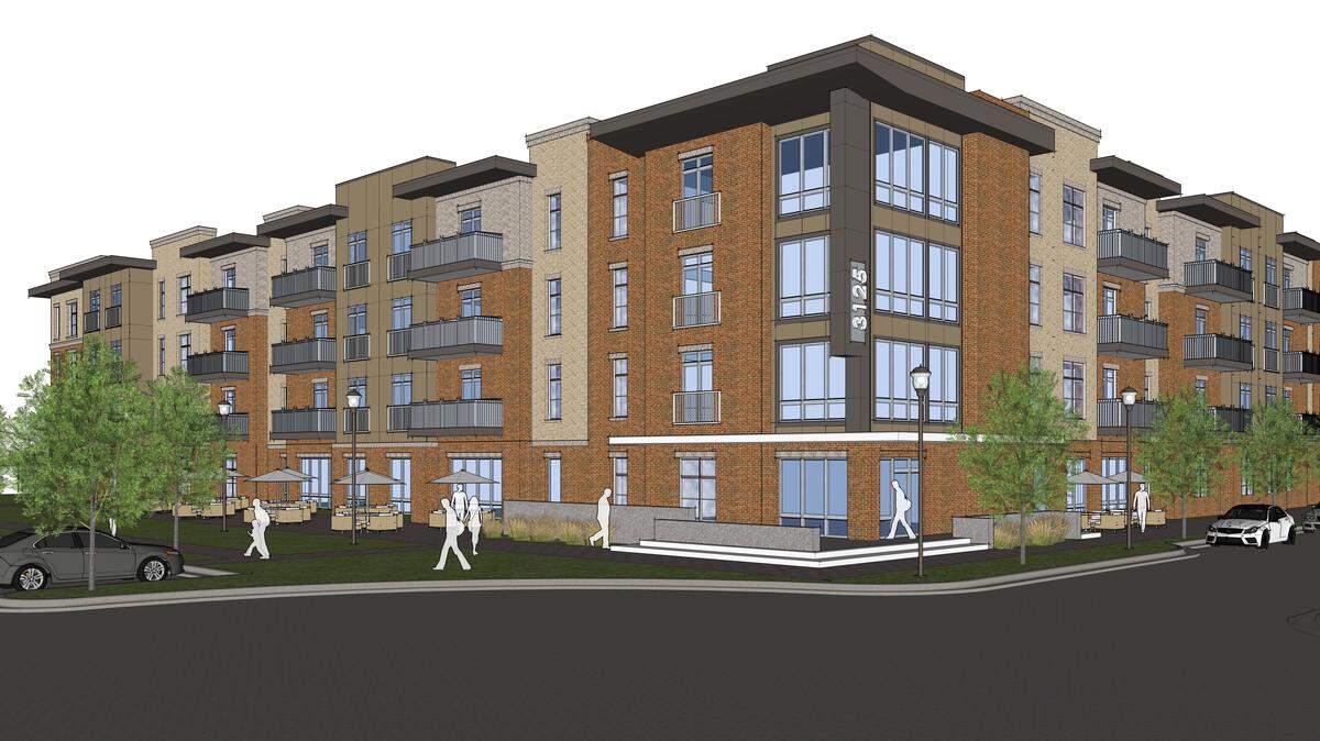 A rendering of one of the proposed buildings at the Lofts at Zebulon.