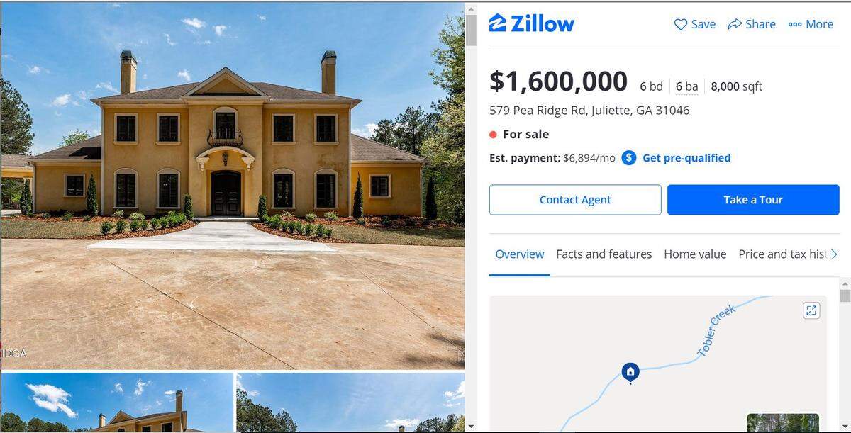 This 8,000-square-feet mansion is for sale in Monroe County for $1,600,000.
