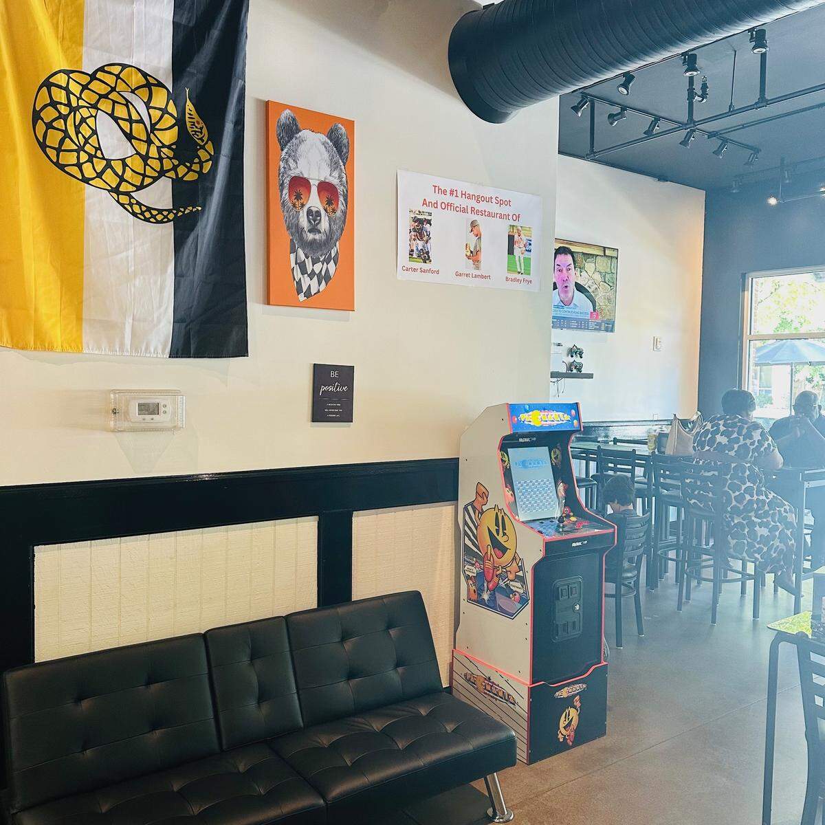 Inside Bear Burgers in the heart of Mercer Village in Macon.