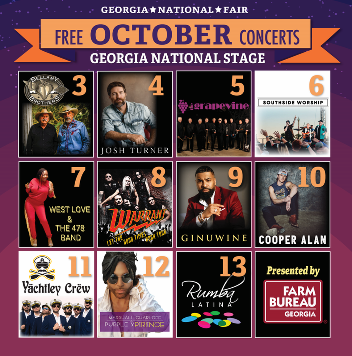 Georgia National Fair will have Josh Turner, Ginuwine and more as headlining artists.