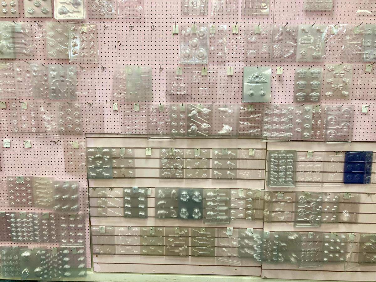Candy molds at AJ’s Cake & Candy Supply in Warner Robins.