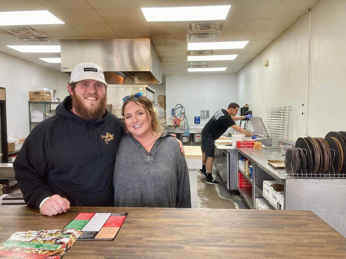 Jacob and Mandy Ragsdale, owners of Dough Bros’ Pizza Joint near the intersection of Watson Boulevard and U.S. 41 in Warner Robins.