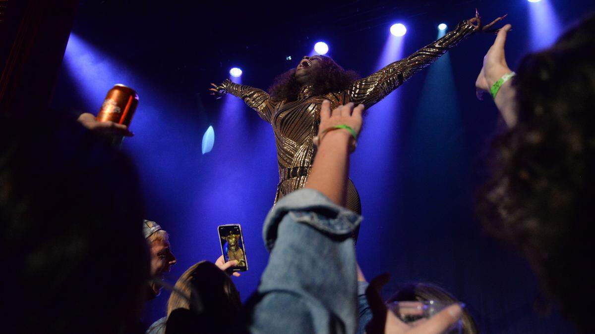 Lala Ri, a drag queen based in Atlanta, performs at the Hargray Capitol Theatre on Friday ahead of Macon Pride’s House Party event. She was a contestant on Season 13 of Ru Paul’s Drag Race, and she placed 10th and was voted Miss Congeniality by the other contestants.