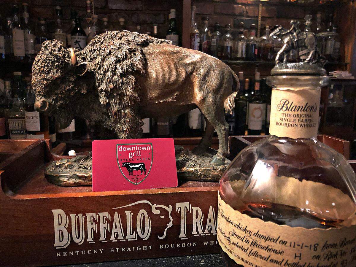 The refined atmosphere of Macon restaurant downtown grill includes a cigar lounge with very well-stocked liquor, wine, and beer options that boasts over 300 bottles of whiskey.
