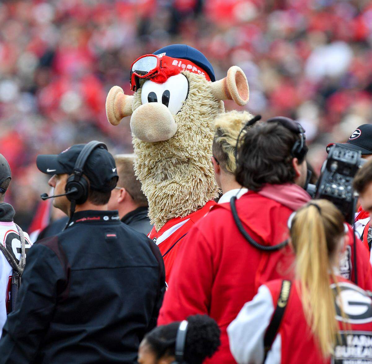 Atlanta Braves” Blooper was in attendance for the Dawgs win over Missouri.