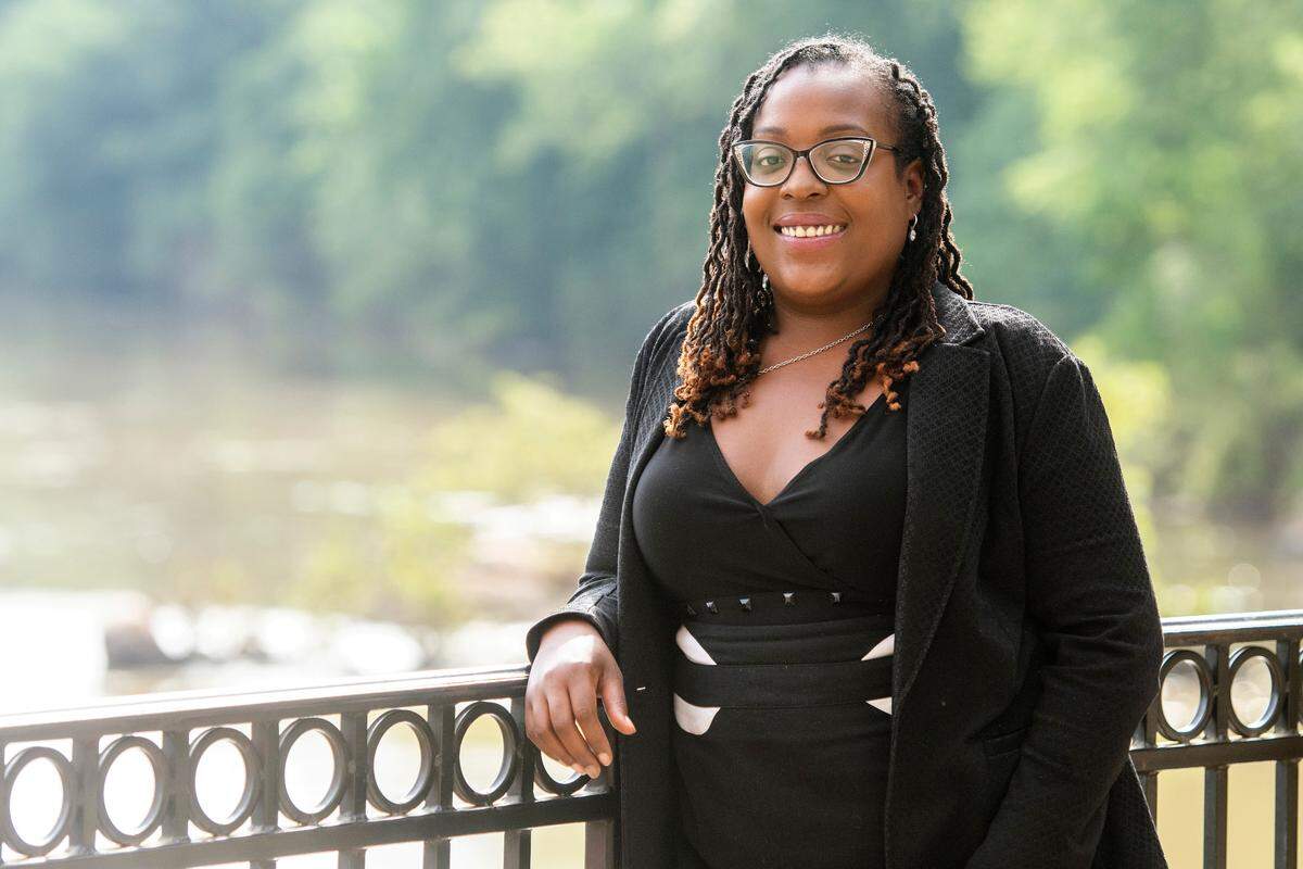 JASON VORHEES/THE TELEGRAPH Macon, GA, 06/18/2019: Nancy Cleveland, communications and development associate for the Community Foundation of Central Georgia, recently received a $5,000 grant and hopes to create pop-up mental health gyms in Macon. Cleveland along with Steven DeGeorge, program director for Campus Clubs, were recently selected as as Emerging City Champions fellows.