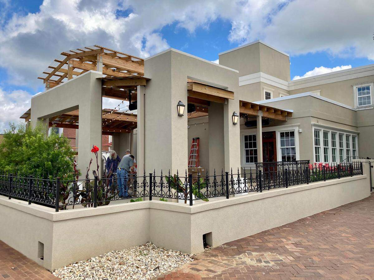 A view of the courtyard of ‘Orleans on Carroll St. , a new restaurant in the works at 807 Carroll St. in downtown Perry.