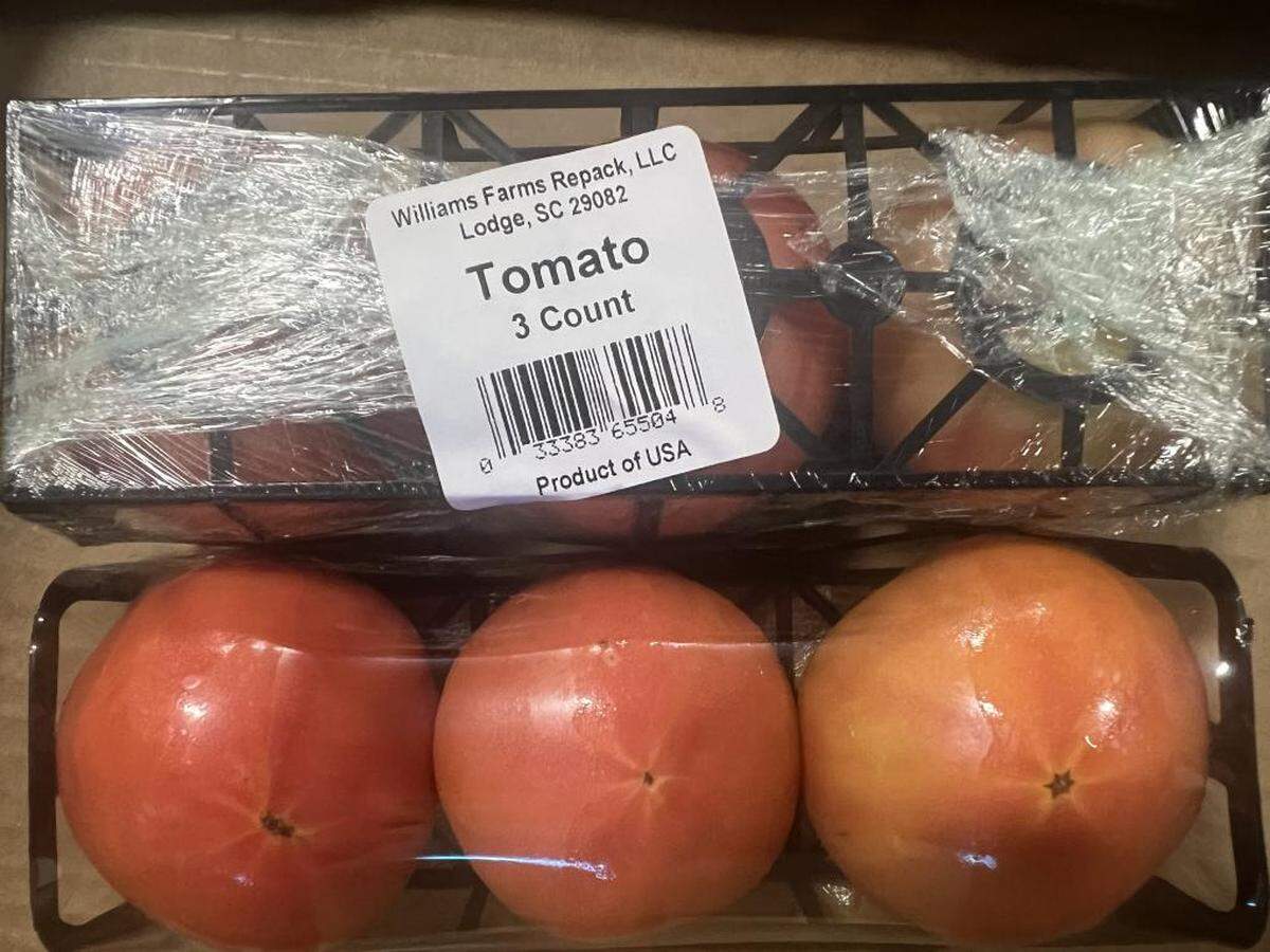 In addition to UPC codes, the packages are labeled with Williams Farms or H&C Farms.