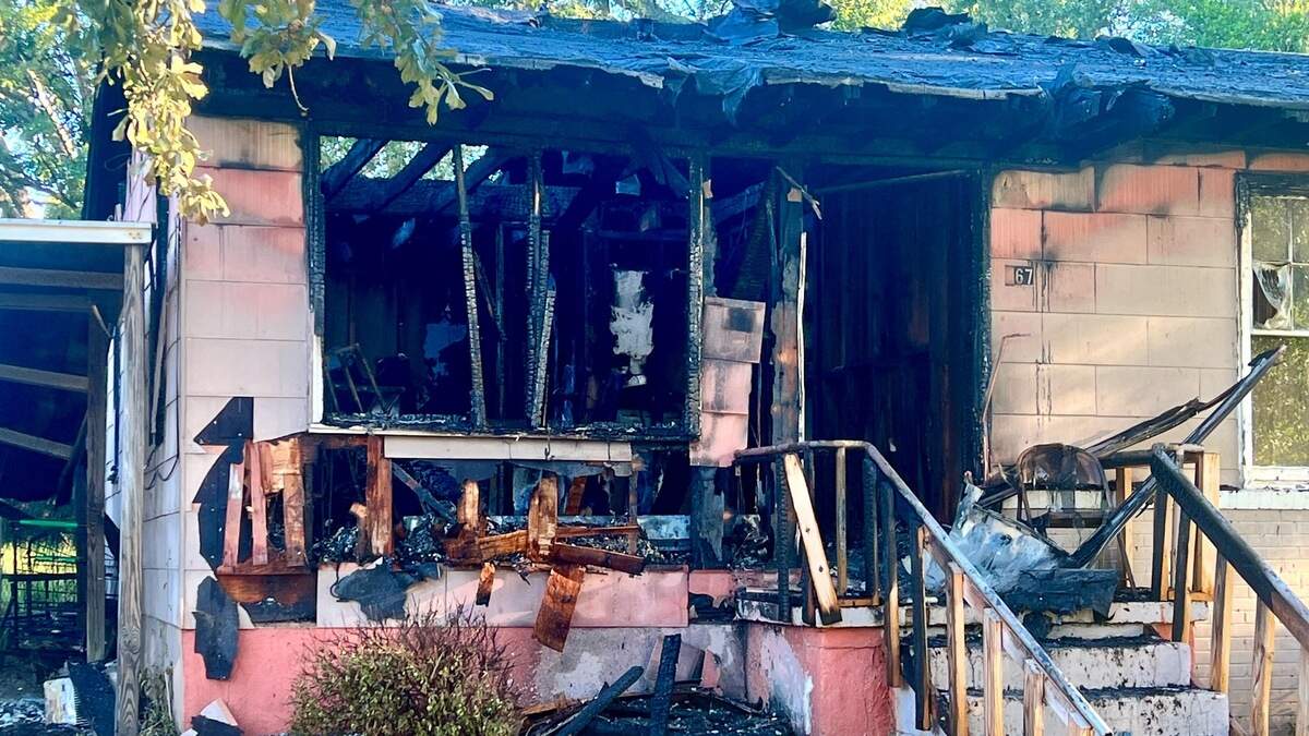 The house at 867 Ell Street north of Eisenhower burned up Tuesday morning, killing one woman and leaving the house razed. The woman was pronounced dead at around 5 a.m.