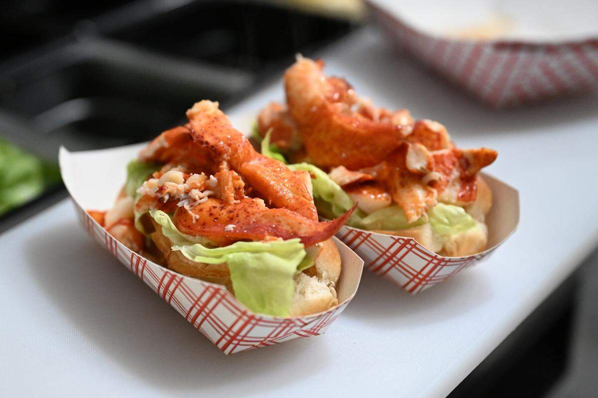 Lobster rolls from Tia’s Maine Lobster Rolls in Warner Robins.