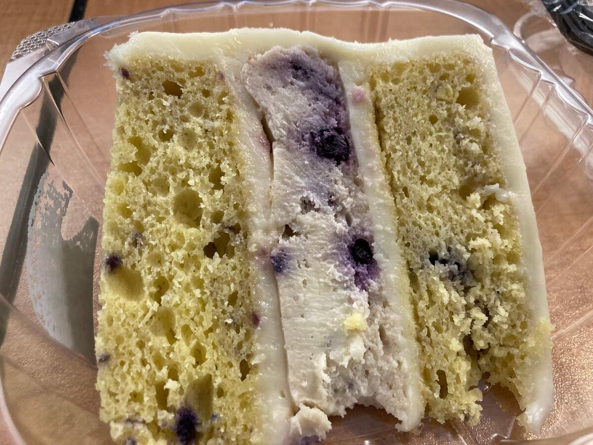 A lemon blueberry cheesecake cake from Layers at 3001 Vineville Ave. in Macon.