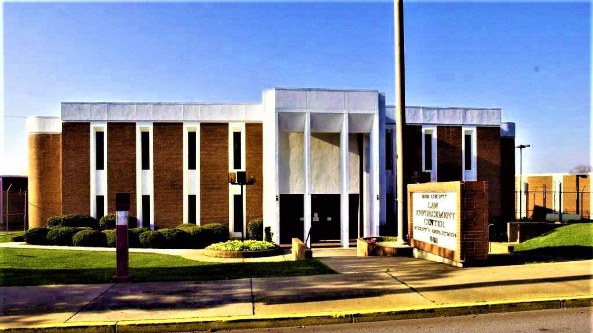 The Bibb County Law Enforcement Center which also houses the county’s jail along Oglethorpe Street in downtown Macon.
