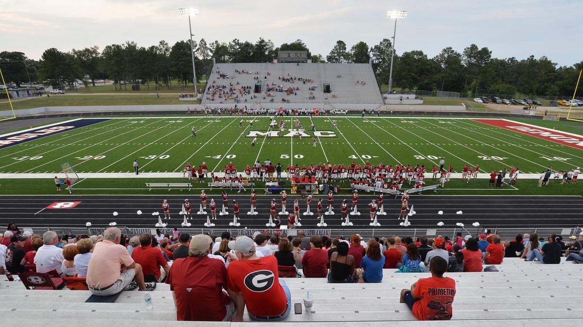 McConnell-Talbert Stadium became the third football stadium in Middle Georgia -- joining Lamar County’s Trojan Field and Mercer’s Five Star Stadium -- to go to an artificial surface when it installed FieldTurf over the summer.