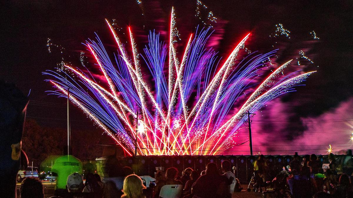 Fireworks soar in the sky over the 39th Annual Independence Day Celebration in Warner Robins.