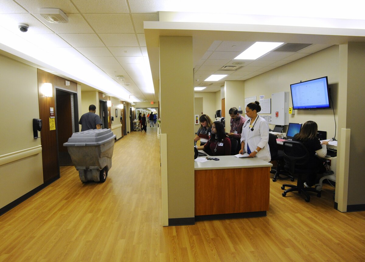 The nurse station of the Perry Hospital is pictured in this 2014 file photo.