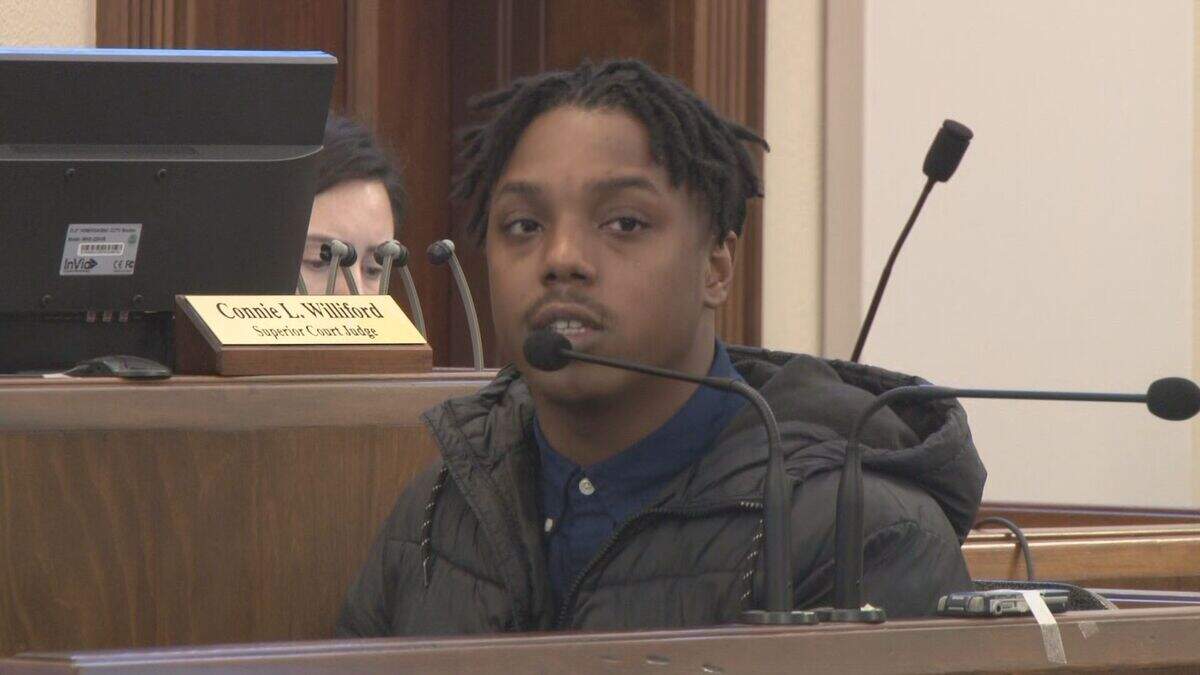Jaivon Abron testifies.
