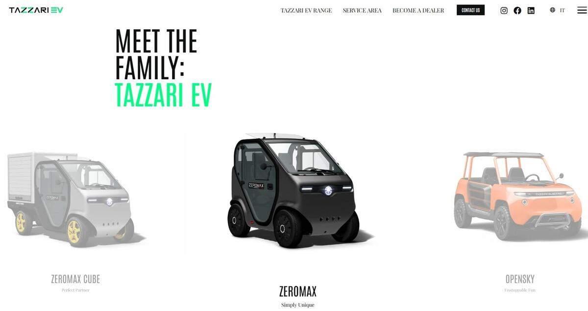 These are some of the electric two-seater micro cars made by the Tazzari Group. The Italian firm and Imola Automotive USA jointly announced plans for a partnership in early 2024 as Imola promised to build electric vehicle plants in economically struggling U.S. towns. There’s no sign of progress so far.