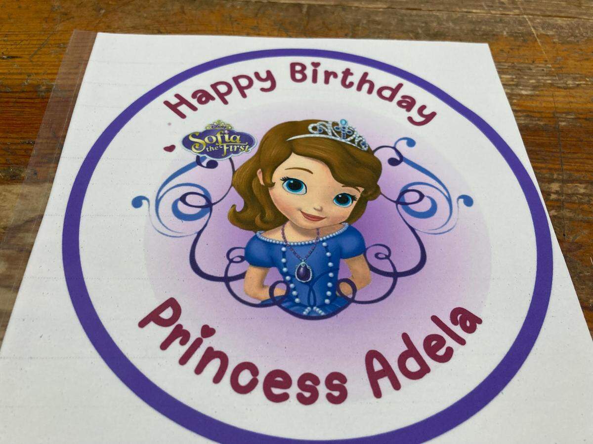 Juli Sledge, the owner of AJ’s Cake and Candy Supply in Warner Robins, custom makes edible images for customers like this one for a child’s birthday cake.