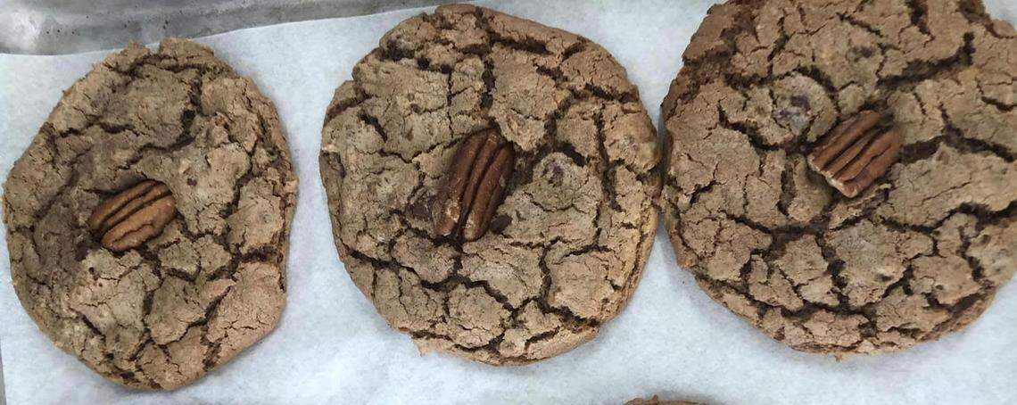 Brown butter bourbon pecan chocolate chop cookies from Sweet Evelyn’s.