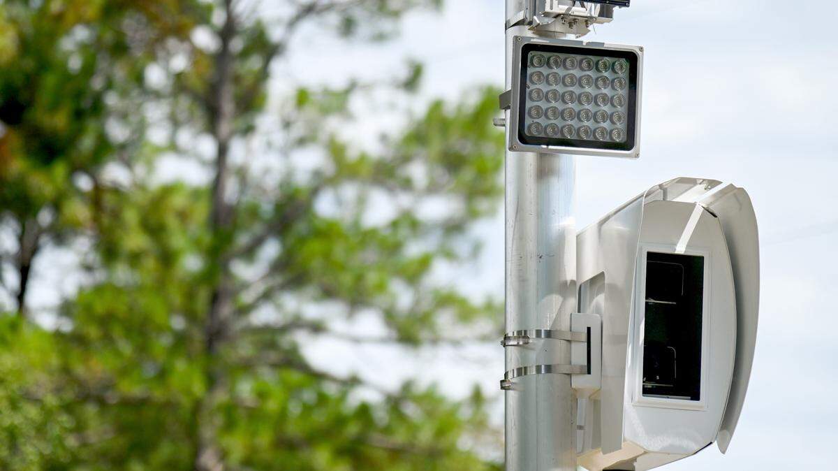 An automated school zone enforcement camera.