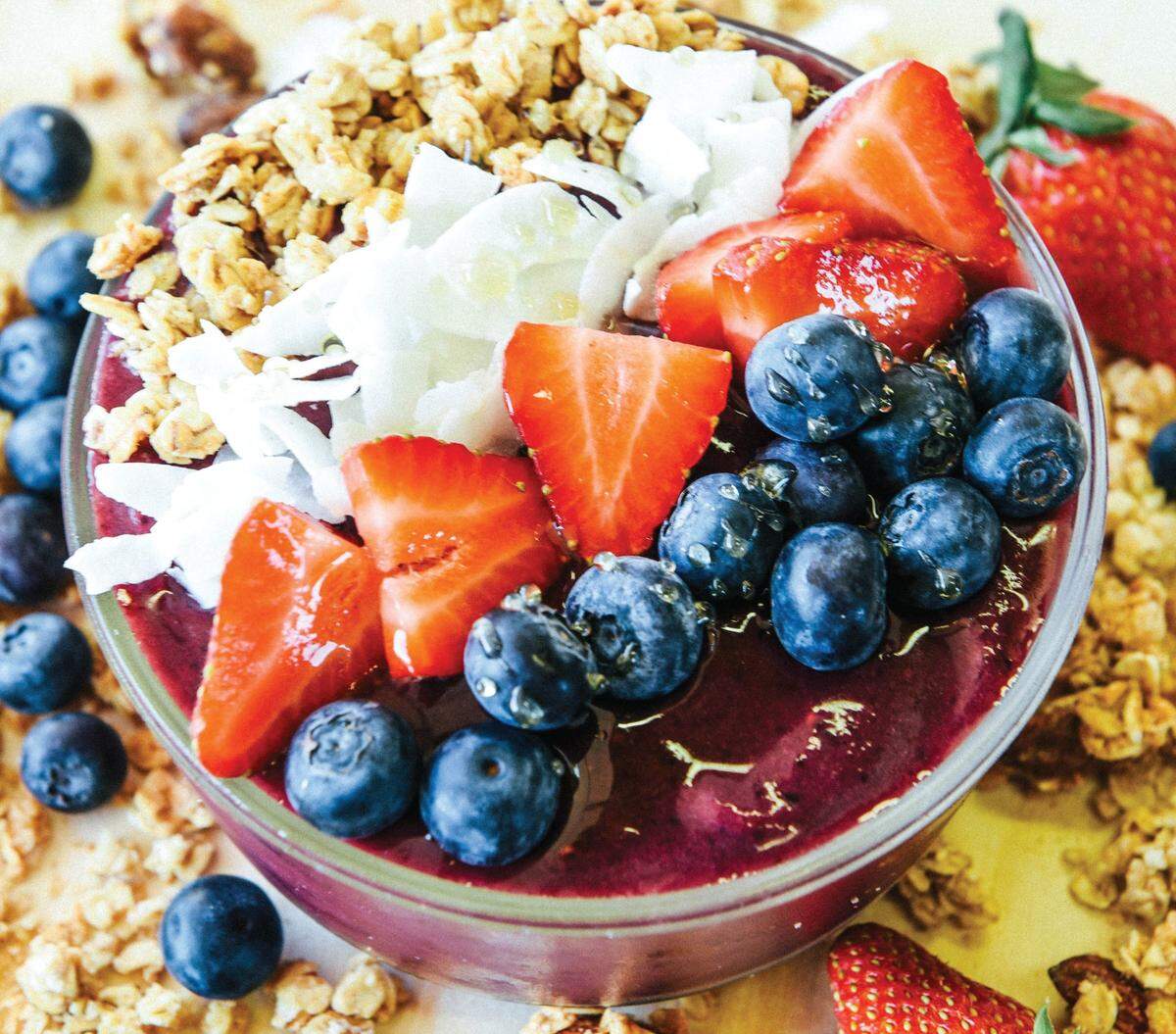 An acai bowl at Nature’s Table, a fast casual restaurant chain offering healthy menu options. A Macon location, the third in Georgia and the first in Middle Georgia, is expected to open soon. (This photo has been cropped.)