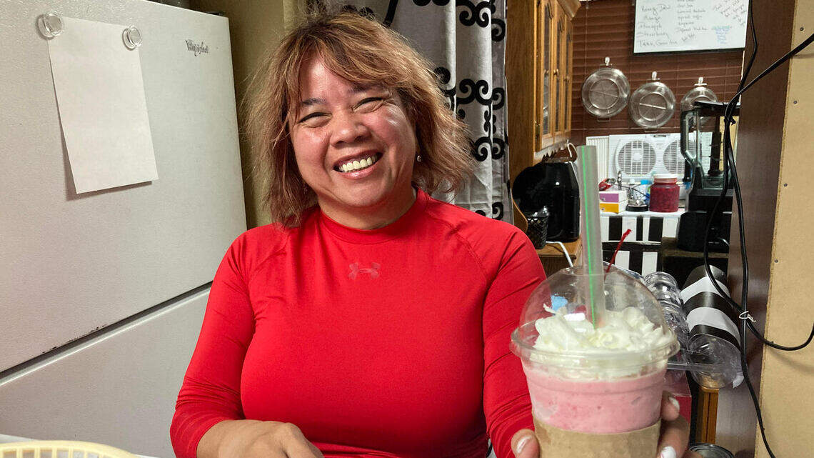 She ran a coffee shop at Robins AFB. Now, she has her own in Warner Robins - sort of