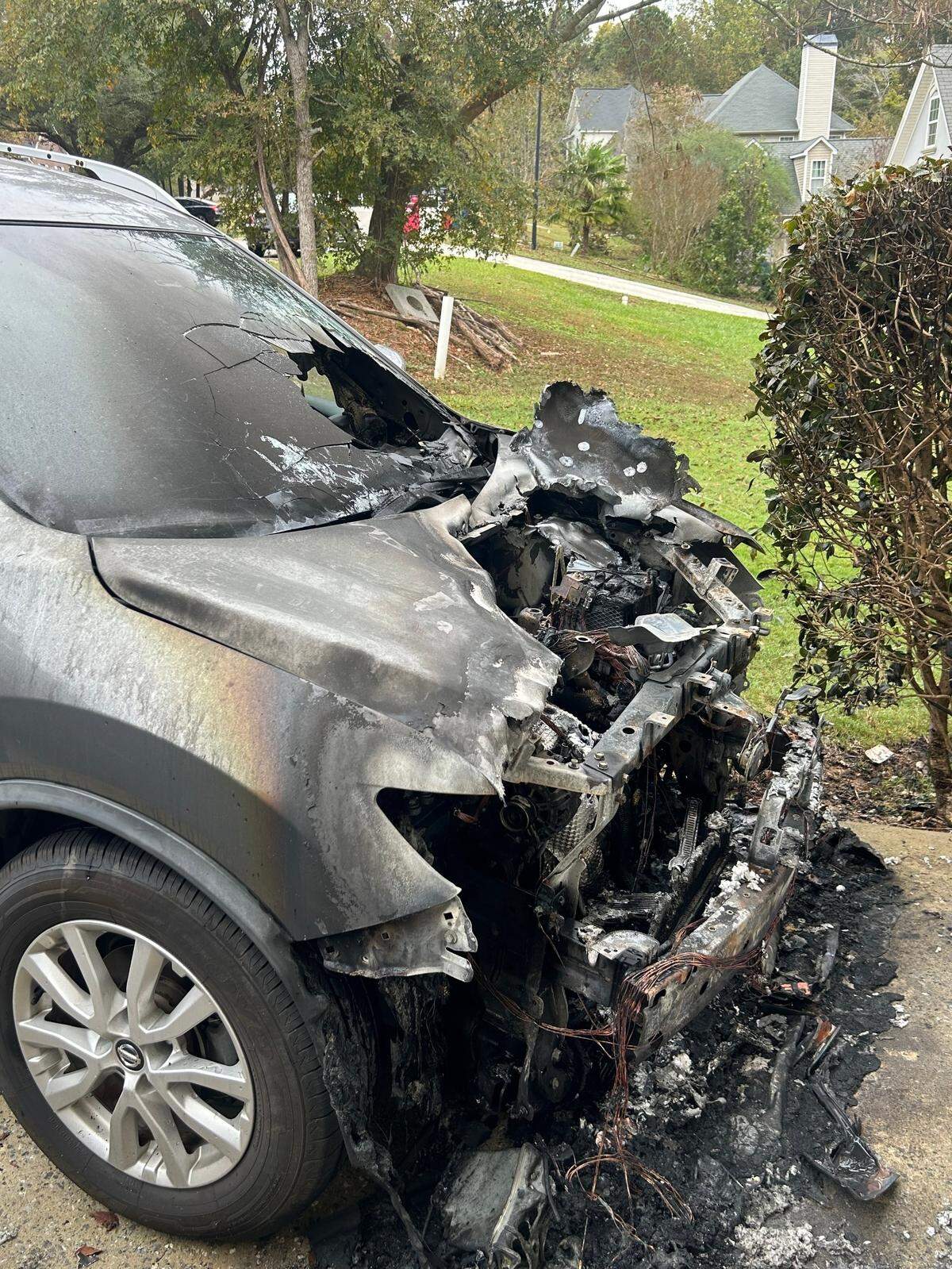 Multiple cars were set on fire on Election Day, Nov. 5, 2024 in Macon, Ga., according to residents and the Bibb County Sheriff’s Office. Residents and the NAACP alleged the act was a hate crime.