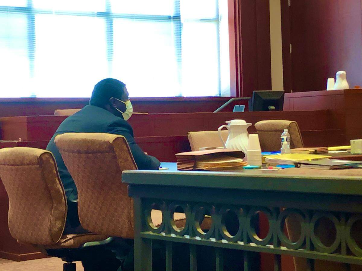 Jared Randall Carter at his murder trial Wednesday in Houston County Superior Court.