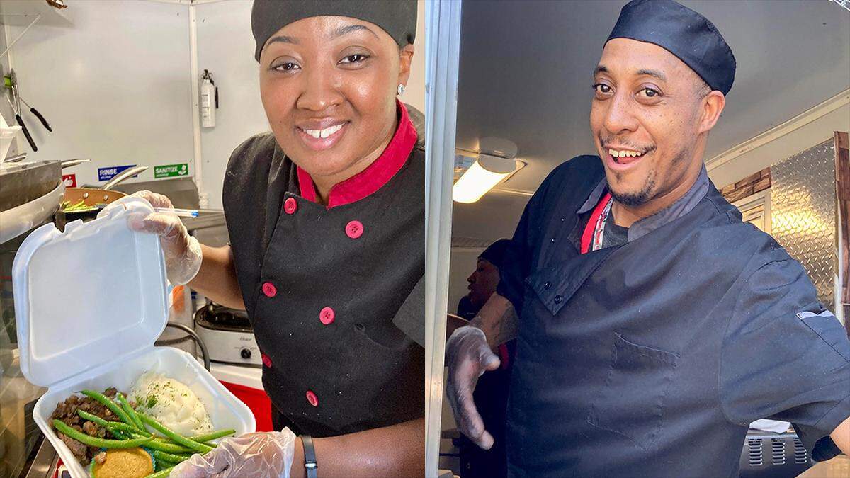 Dee and Ronnie Glover, owners of Signature Flavors Cafe & Catering food truck.