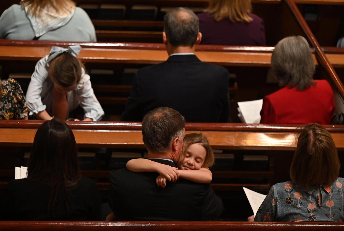 Parishioners sit in the pews of Christ Church during its bicentennial service on Thursday, Feb. 27, 2025, in Macon, Georgia. Christ Church marked the 200th anniversary of its founding with a celebratory service that included top church leadership from the Episcopal Archdiocese of Atlanta, church members as well as faith and local leaders from Macon.