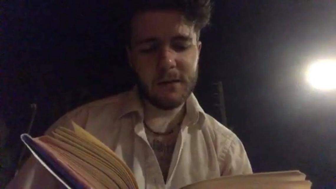 Jamie Helms, a Macon bartender, is reading “Harry Potter” at midnight on Facebook Live and has raised over $500 to help downtown business and local families.