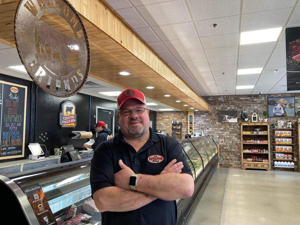 David Dean, co-owner of The Butcher Shop at 4420 Forsyth Road, Suite 125, in the Vineville Crossing Shopping Center in Macon. This is the second location for Dean and his wife, Amy. Their first market is in Warner Robins.