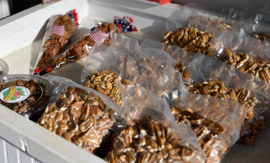 Selection of pecans available at a new Byron business, the Nut House Pecan Company at 106 Main St.