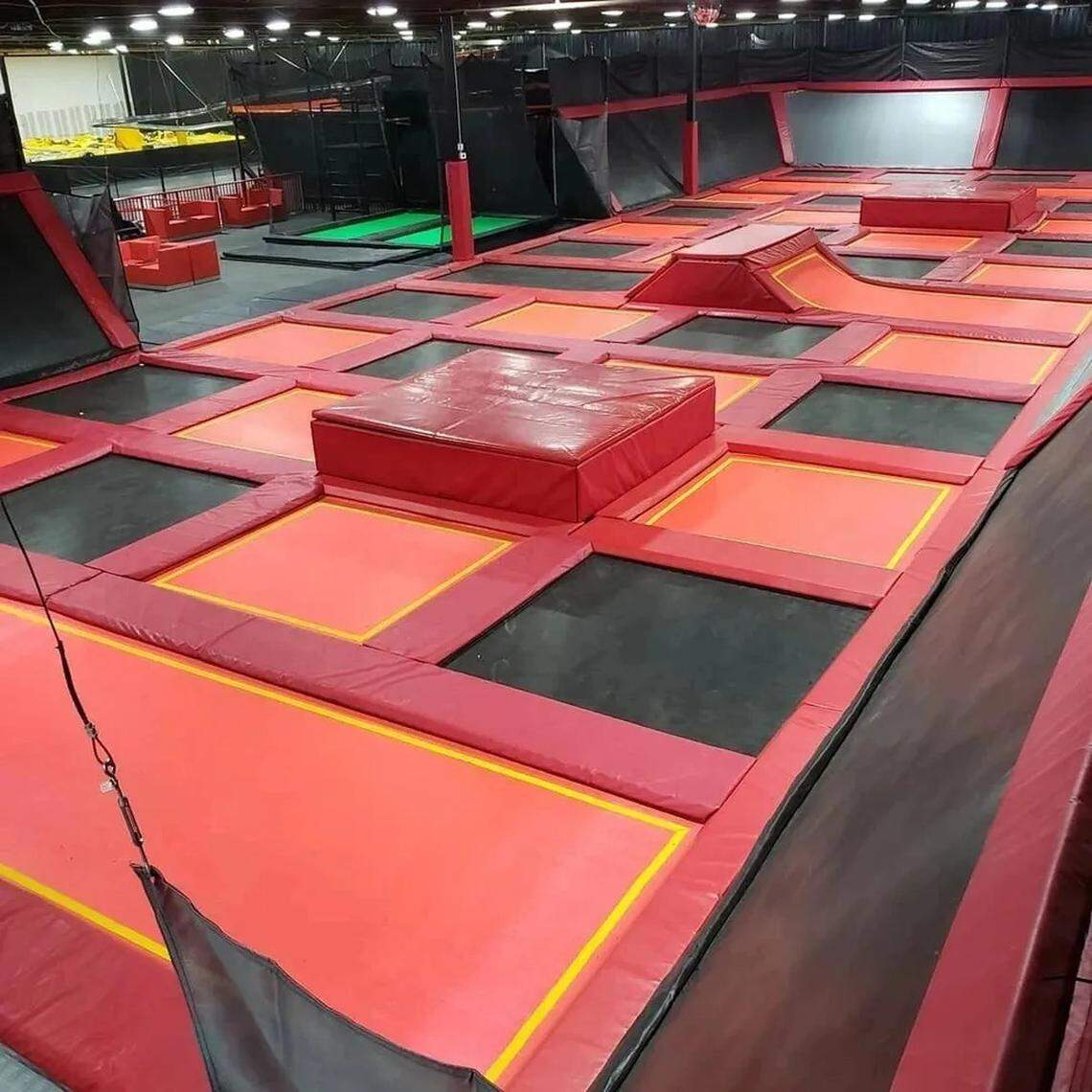 A more than 40,000-square-foot, three-story Xtreme Air Mega Park is going up at 705 Osigian Blvd. on 5.81 acres next to a Warner Robins fire station. The trampoline park is expected to have attractions like this.