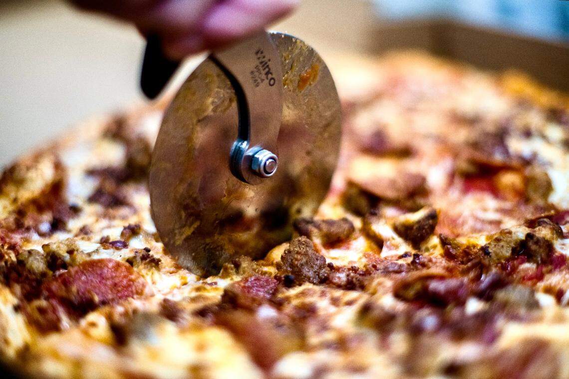 Pizza selection available at CowPies Pizza Co. at 6001 Watson Blvd. in Byron.