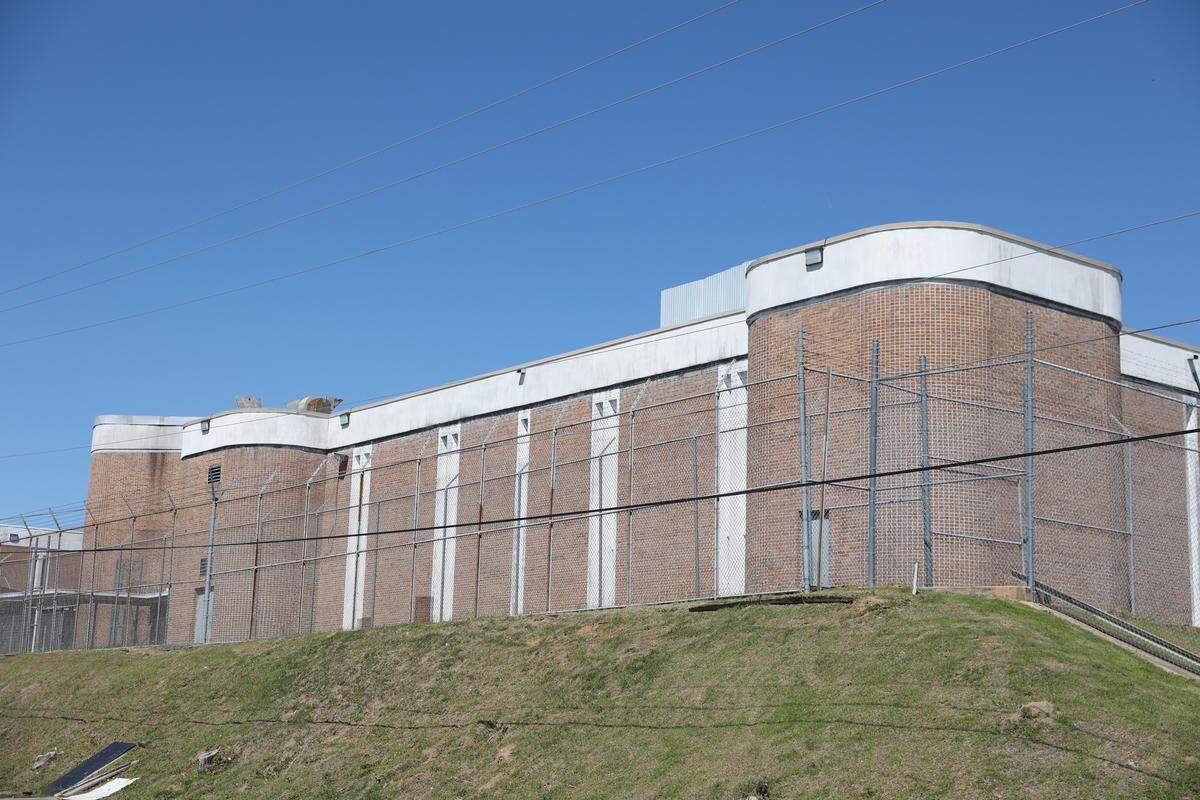 The Bibb County Jail sits off of Oglethorpe Street on Tuesday, March 25, 2025, in Macon, Georgia. The NAACP Macon chapter held a town hall on Thursday, which addressed local issues such as conditions at the Bibb County Jail. 