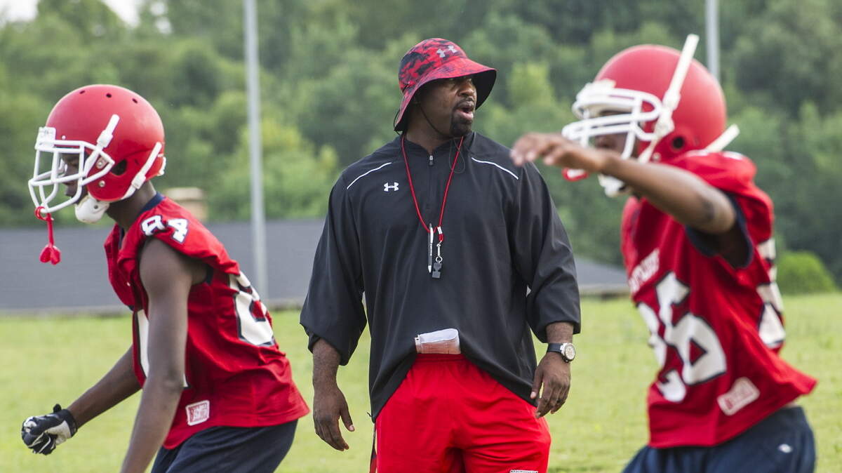 Southwest head football coach Joseph Dupree watches his team during a recent practice.