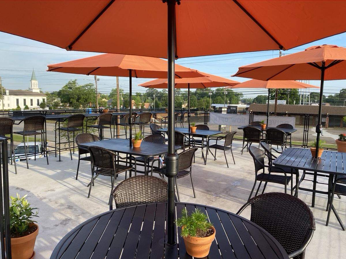Rooftop view at Morning by Morning Coffee Company in Perry.