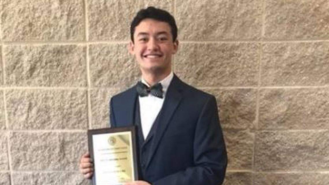 Dylan Powers, a senior at Putnam County High School's College and Career Academy, won Lt. Gov. Casey Cagle's 2017 Student Leadership Award.