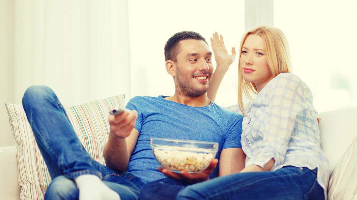 When couples have different tastes in television programs, experts recommend negotiating times that each can reserve for a favorite show. It also helps if the other partner remains close by -- without criticizing the program or talking during it.