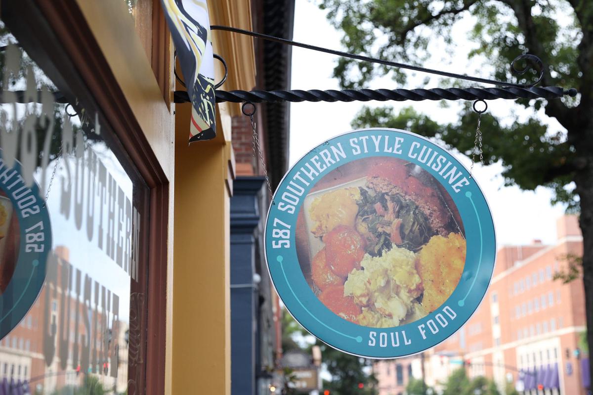 578 Southern Style Cuisine sits off of 2nd Street on Friday, Oct. 4, 2024, in downtown Macon, Georgia. The new Macon soul food restaurant is open from early morning breakfast to late night dinner.