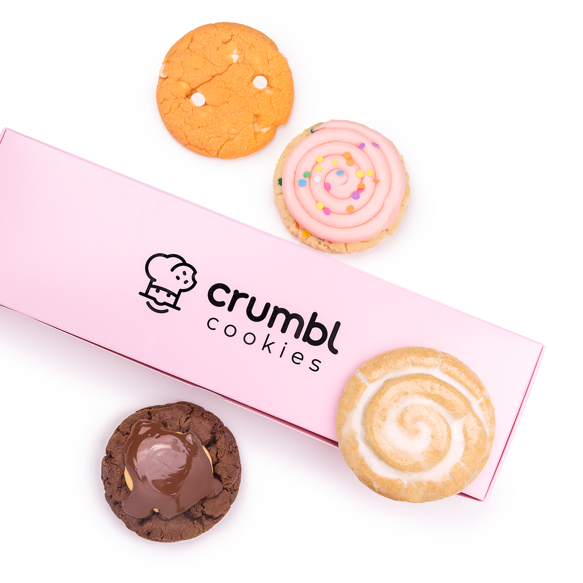About as well known as the gourmet Crumbl Cookies themselves is the pink box they’re packaged in.