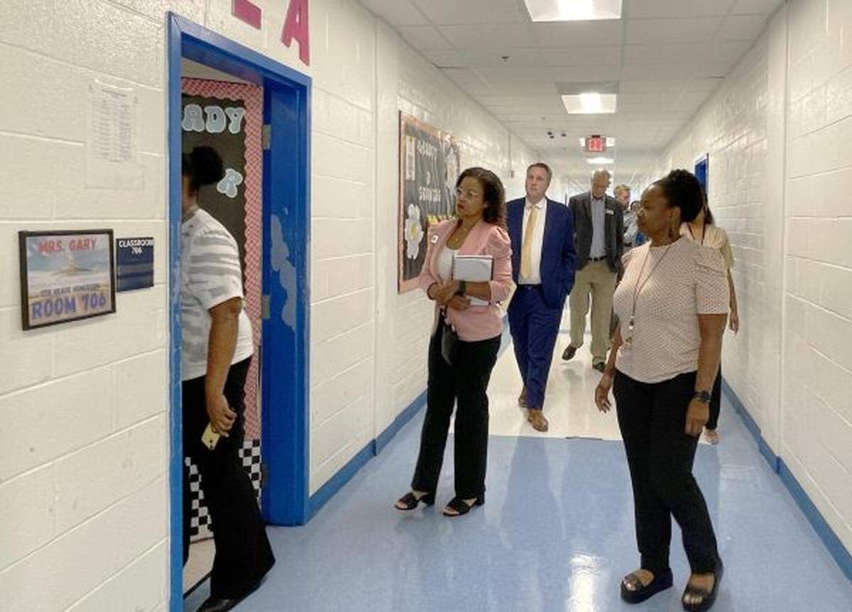 Staff and board members of the State Charter Schools Commission visited Cirrus Academy on Aug. 23, 2023, to discuss the school’s eligibility for renewal of its charter contract. The current two-year probationary charter expires in June 2024.