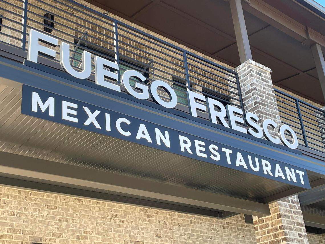 Sign for Fuego Fresco Mexican Restaurant, a new restaurant in Perry that’s expected to open this summer at 1013 Northside Drive, Suite 100, in The Chalet Lofts. The new building includes restaurant and retail space on the first floor and 12 luxury lofts on the second floor.