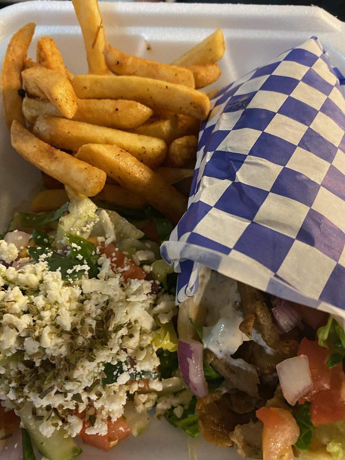 The new Greek Village Express serves up the same food as its sister restaurant, the Greek Village. But the menu isn’t as extensive. The new restaurant offers some of the lighter-lift menu options.
