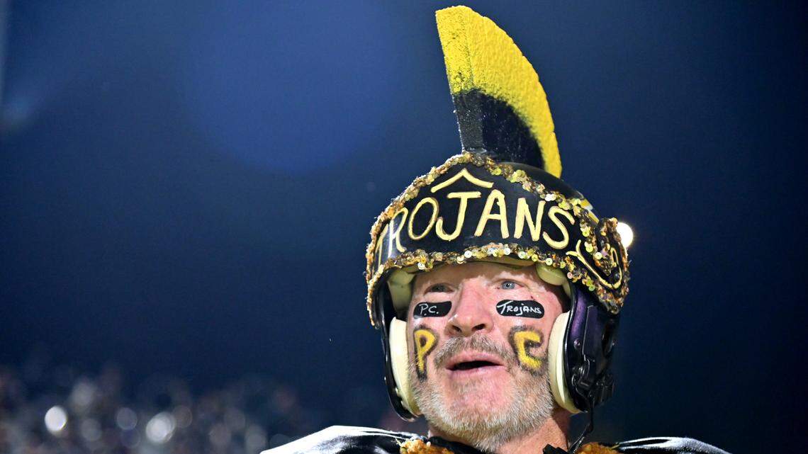 ‘He’s like Superman.’ The story of a high school football mascot who at age 67 exudes joy