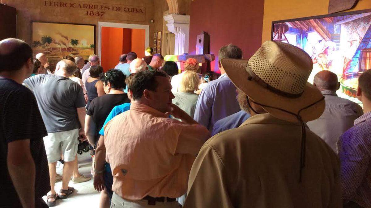 Georgia leaders tour a rum museum in Cuba.