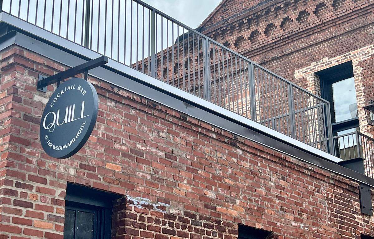 Quill, a new craft cocktail bar off Mulberry Street Lane, is tucked behind and is part of The Woodward Hotel, a new nine room boutique hotel at the corner of Second Street and Mulberry Street Lane. The Woodward Hotel and Quill are opening soon.