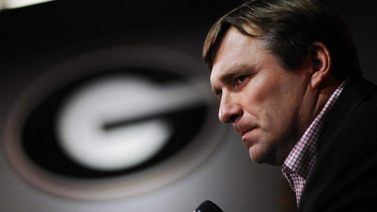 Georgia head football coach Kirby Smart answers questions during a news conference during National Signing Day at Butts-Mehre Heritage Hall on Wednesday, Feb. 3, 2016, in Athens, Ga.